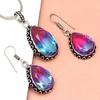 Tourmaline Set Gemstone Gift Wedding Party Bi-Color Pendant,Earring,Ring