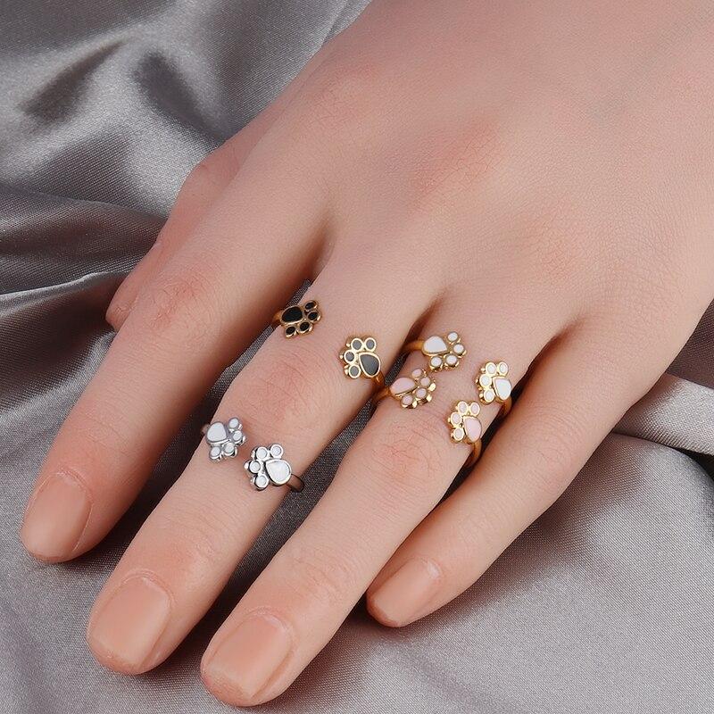 Pierścień na kostkę ze stali nierdzewnej Regulowane pierścionki dla kobiet Kolorowe pierścionki z gwiazdami Modna biżuteria ślubna Impreza Walentynki Prezent