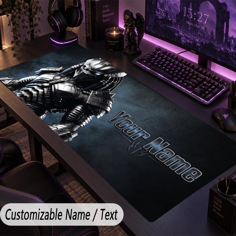 Custom Text Big Mousepad, Extended Desk Pad For Laptop Work GamePredator