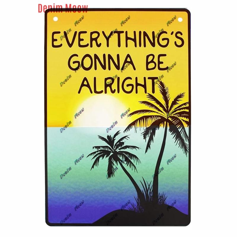 Beach Mermaid Metal Wall Sign for Girls Tiki Bar Hawaii Relax Pub Ocean Happy Place Keep Surfing Home Decor WY