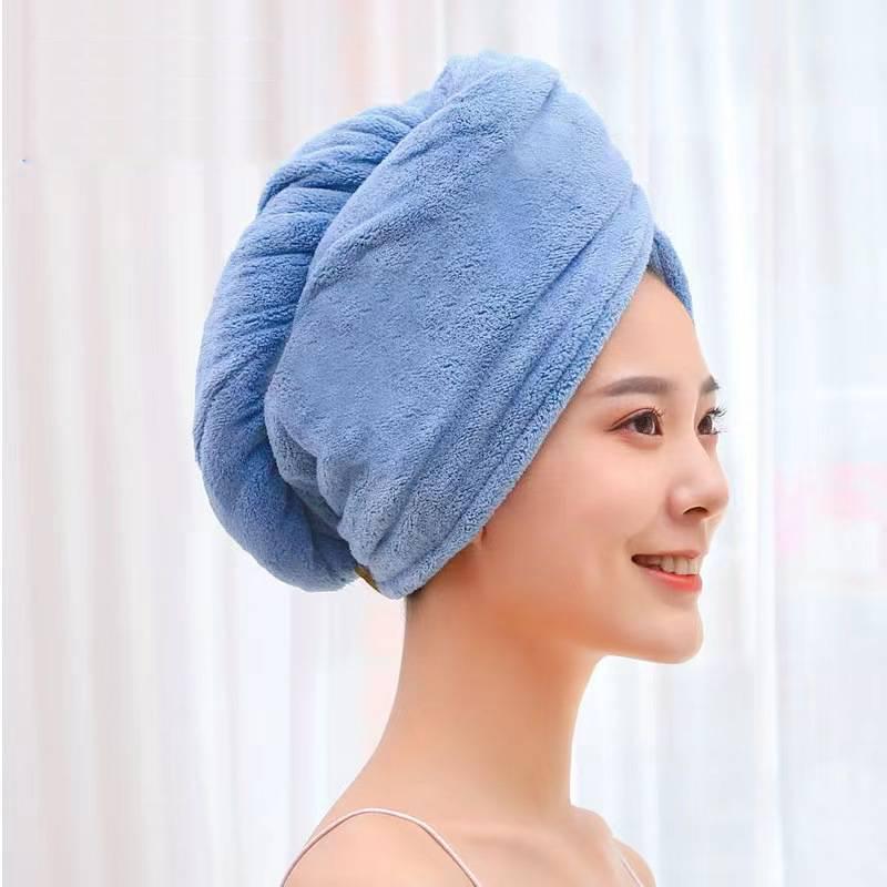 Quick Drying Hair Towel Women's Bathroom Accessories Care Hat Strap Buckle Sauna Towel