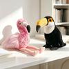 22/35cm Simulation Lifelike Birds Flamingo Plush Doll Stuffed Animal Soft Toucan Baby Appease Toys Funny for Kids Gift Decor