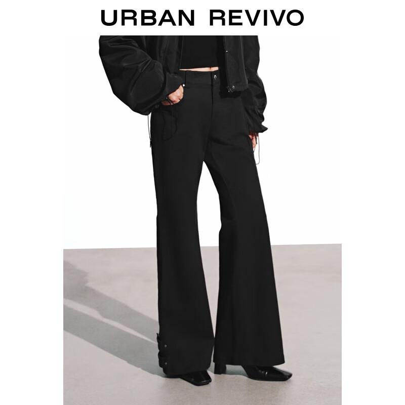 UR 2025 Winter Buckle Flare Workwear Pants