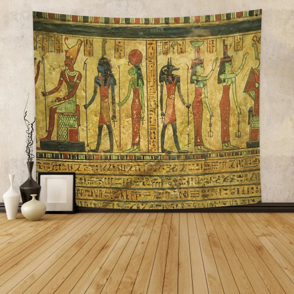 Ancient Egyptian Tapestry  Pharaohs  Hieroglyphics for Bedroom Decor Historical Style Enhance Your Space with Cultural Charm