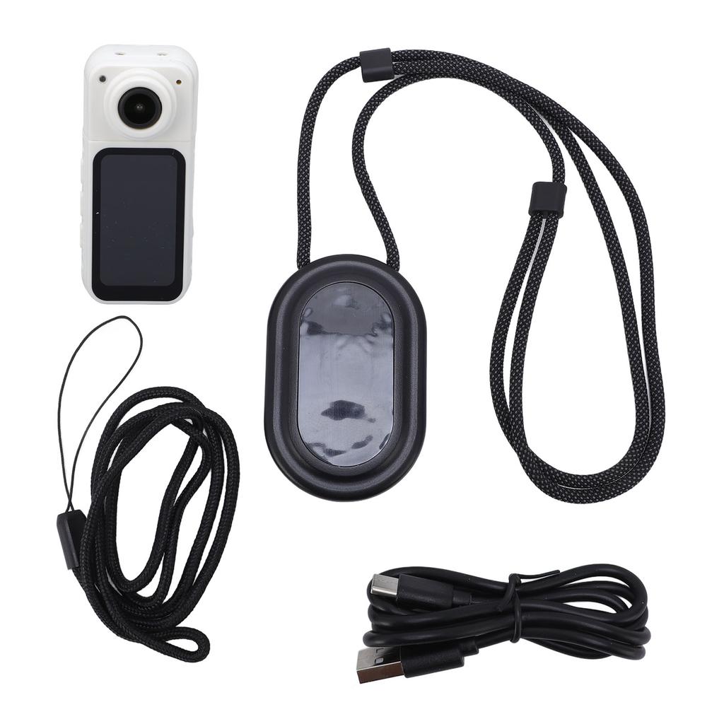 Daumenkamera 2.7K 180 Grad Objektivwinkel IPS HD Display Tragbare Vlogging-Kamera zum Radfahren Weiß