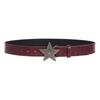Engraved Waist Belt Punk Chain for Cowboy Cowgirl Carved Star Buckle Retro Star Buckle Waist Chain Sexy Belt