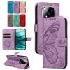 Stand Leather PU Flip Wallet Case Bags for Xiaomi Redmi Note 13 12 14 Pro Plus 5G 4G 12S 12 Turbo 12 Speed Cover Butterfly