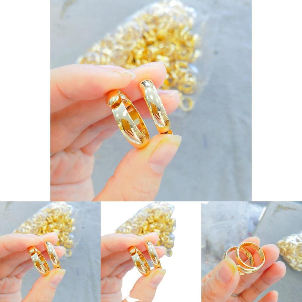 Stylish Geometric Shape Vietnamese Sand Gold Couple Ring Ideal For Weddings And Special Gifts