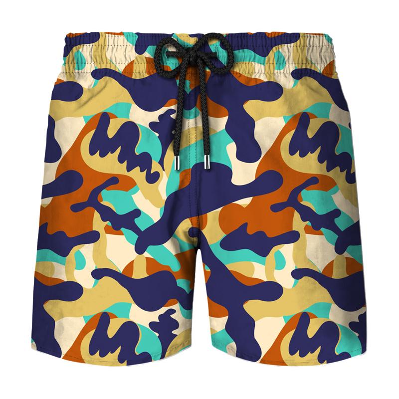 Fashion Men's Camouflage 3D Printing Short Pants Casual Swim Trunks Summer Short Beachwear Male Beach Shorts Surfboard Quick Dry