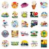 50 Pieces Thai Scenery Graffiti Stickers - Personalized Creative Gukha Decals for Cross-Border Outdoor Travel, Phone Cases