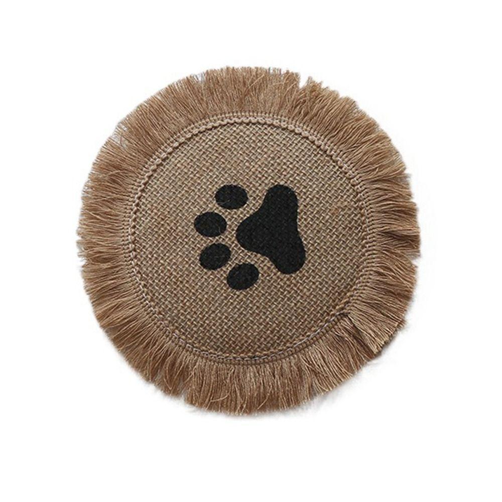 

Jute Jute Absorbent Coasters Non-slip Braid Coaster New Woven Placemat Table Style 4