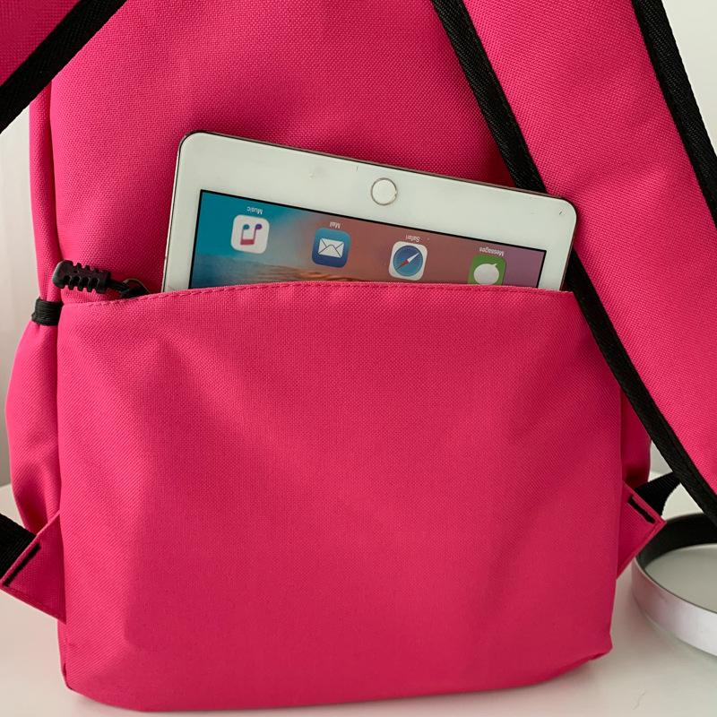 Trendy Cat Ear Canvas Backpack - Versatile School Style for Students