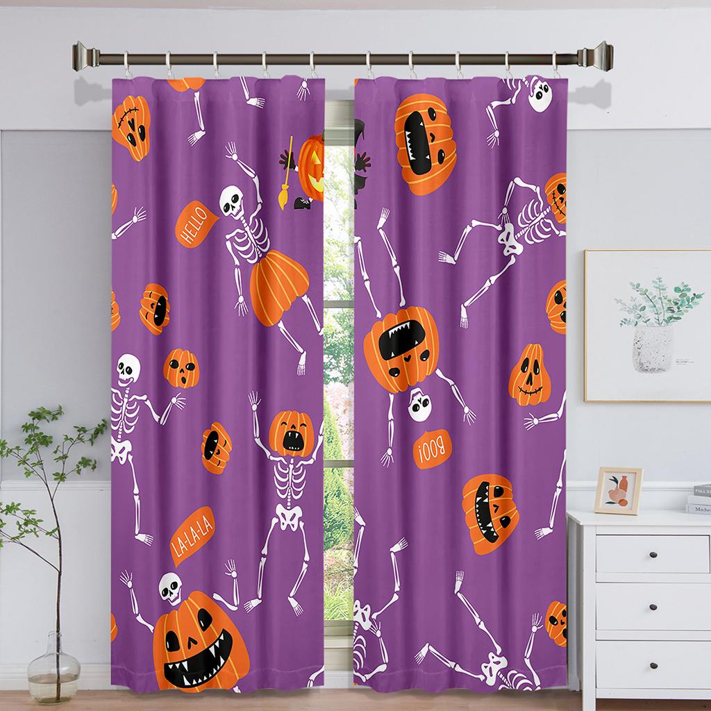 Fröhliches Halloween Cartoon Geist Kürbis Hexe Fenster Vorhang für Kinder Wohnzimmer Schlafzimmer Badezimmer Küche Tür Schrank Haken