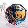 1pc A Colorful Wolf's Automatic Open/CloseUmbrella-CuteUmbrella with Cute Design, Portable 3-Fold Compact Umbrella for Men & Women, Valentine's Day Mo