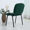 1 Seater Nordic Style Velvet Chair Cover Short Back Split Dining Chair Back Seat Covers Dust-proof Protective Case for Home
