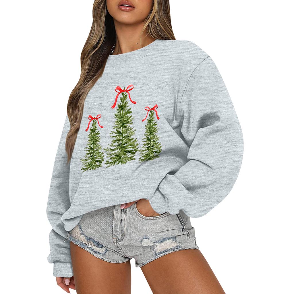Women  Tops Women's Long Sleeve Sweatshirt Casual Crewneck Loose Fit Pollover Fleece Tops