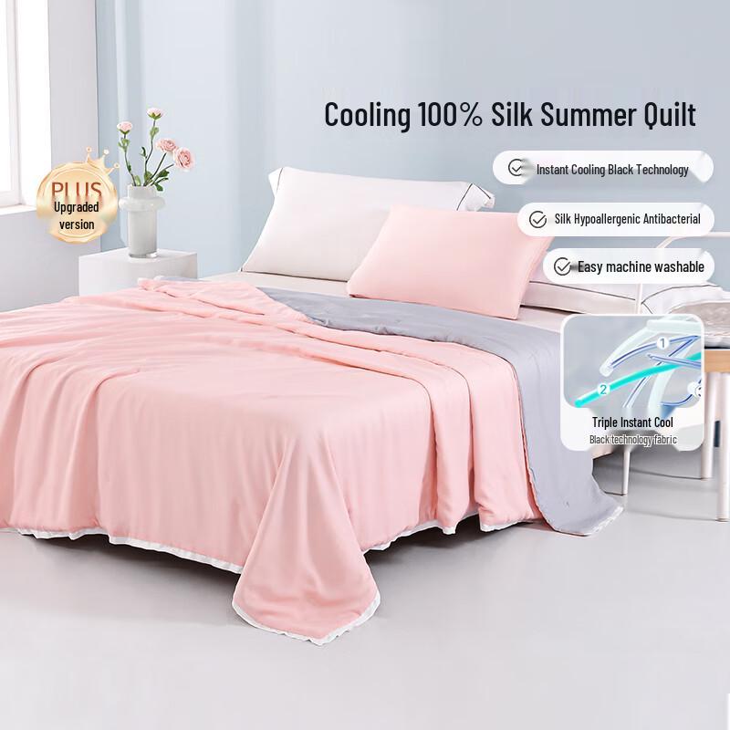 Mengjie Washable Tussah Silk Cool Summer Quilt