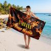 Nirvana Customized Name Text Beach Towel, Soft Absorbent Towel Beach Pool Travel Personal Gift