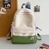 Student Schoolbag Female Large Capacity Backpack Color Block Girls Backpack
