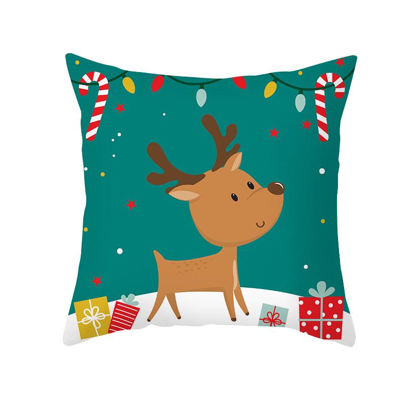 

Предметы интерьера Рождественская наволочка Мультяшный снеговик Принт персиковой кожи Чехол для диванной подушки 45 * 45Cm (without pillow core)