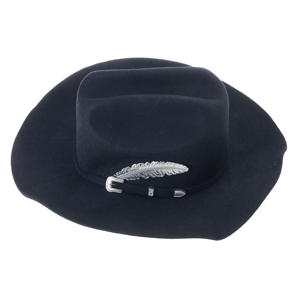 Feathered Wool Hat for Music Festival Adult Winter Autumn Hat Formal Event Fedoras Stage Show Hat Women Men Headpiece