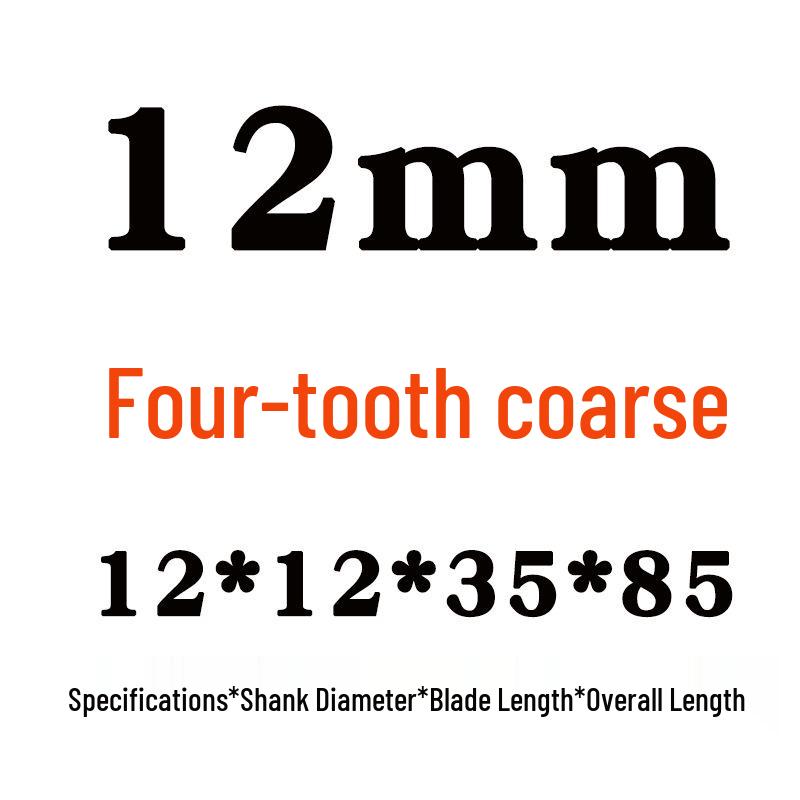 Yihai White Steel 4-Flute Wave-Tooth End Mill, 10mm, for Aluminum, Super Hard, Fine and Coarse Teeth, 11 Corrugations.