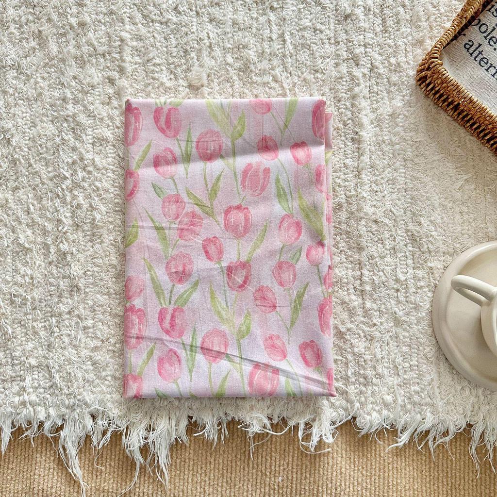 100% Cotton Korean Style Gentle Floral Digital Print Fabric for Women's, Children's, and Adult Clothing & Home Wear