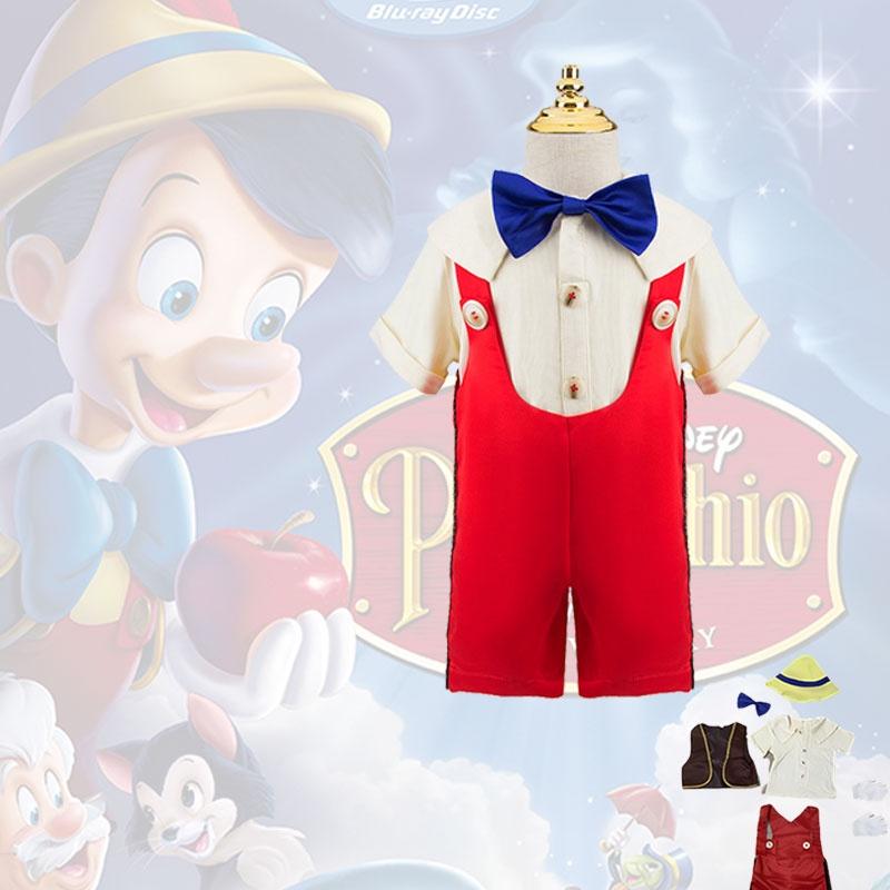 Nuovo Arrivo Costume Cosplay da Pinocchio per Ragazzi Set da Tre Pezzi Per Spettacolo Travestimento