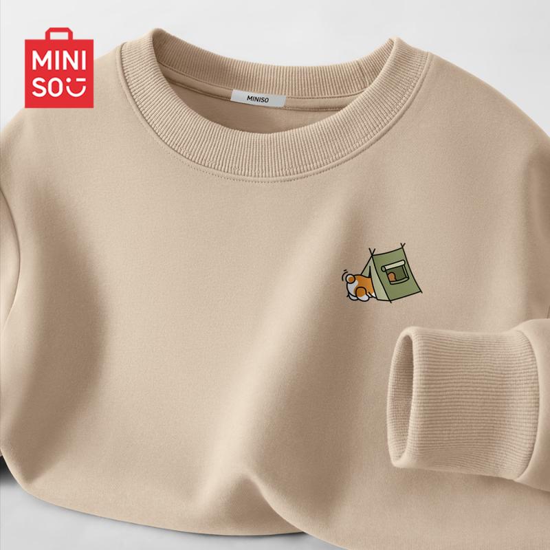 MINISO Men's 2026 Spring/Autumn Casual Pullover Sweatshirt