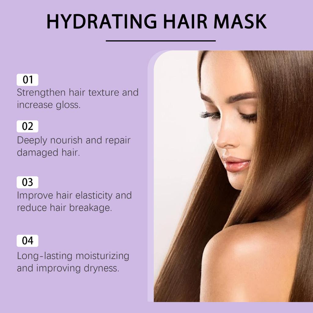Hoegoa Moisturizing Hair Mask Nourishing Hydrating Repairing Dry Frizzy Smooth Hair Treatment