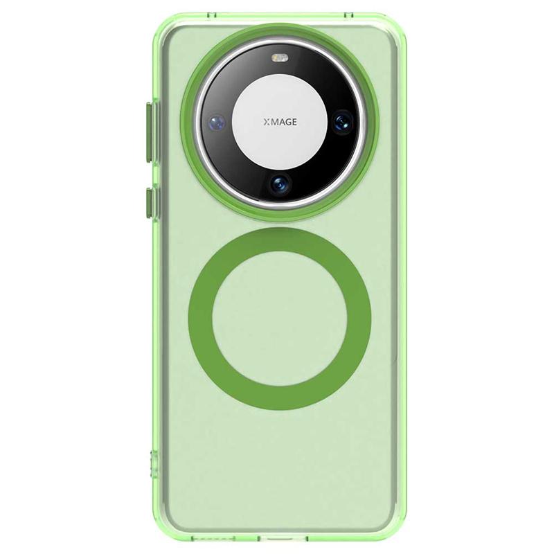 For Huawei Mate 60 Pro Case Cover Huawei Mate 60 Pro Capas Transparent Annular Magnetic Matte Clear Fundas Huawei Mate 60 Pro