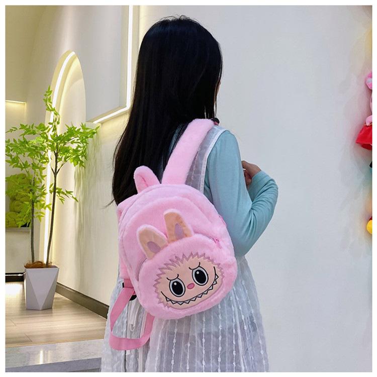 Cross Double Back Rabub Crossbody Change Plush Bag Grab Machine Doll Children's Backpack