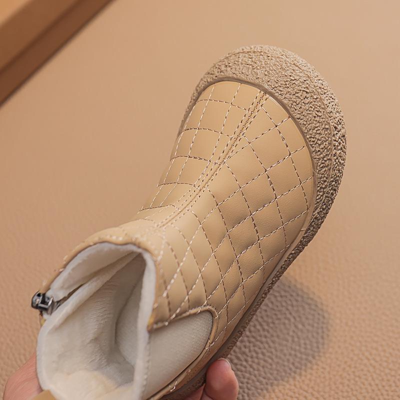 Kids' Winter Velvet Boots: Soft, Warm, Double Cotton Martin Boots with Comfortable Sole for Boys and Girls