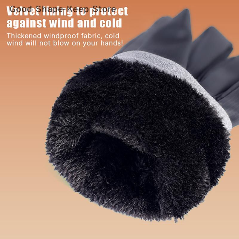 Waterproof and Windproof Cycling Gloves for Men, Warm Motorcycle Gloves, Touch Screen, Road Bike, Outdoor, Winter