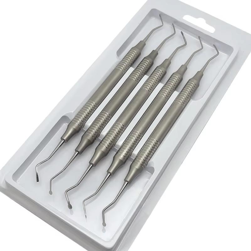 5 Stück Dental Zahnfleischretraktionsfaden-Packer Gezahnter Separator Picker Platzierungsinstrument Zahnarztwerkzeuge