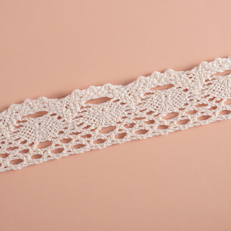 

10M/90M/180M Хлопчатобумажная нить Кружевная занавеска Декоративная Широкая Тканевая Скатерть Подушка для дивана Кружевные Аксессуары 2.5 cm wide, beige 10 meters long