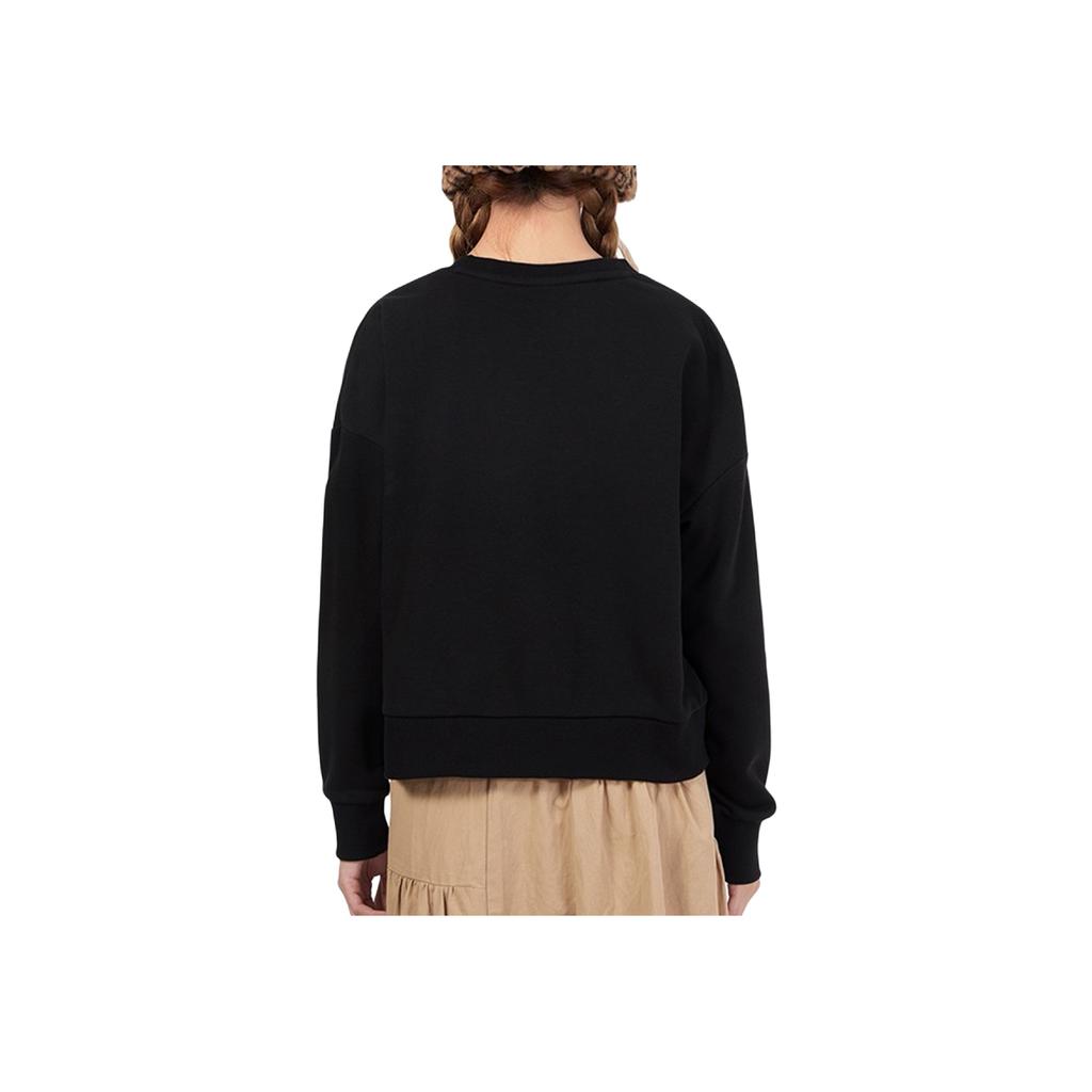 Puma Color Block Logo Print Sports Crew Neck Sweatshirt Women sweatshirt Black 531382-56