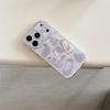 Glitter Eggplant Magnetic Cat Stand for iPhone 17/16 Pro Max/15/14 Case