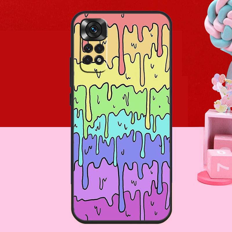 Pastell Kawaii Schmelzendes LGBTQ Design Hülle Für Xiaomi Redmi Note 13 12 11 10 14 15 Pro Plus Redmi 15 C 14C 10C 12C 13C Weiche Hülle