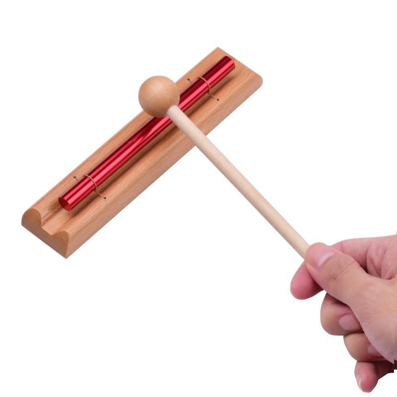 2-Tone Tabletop Chimes Meditation Chime Colorful Wind Bell Educational Musical Percussion Instrument With Mallet