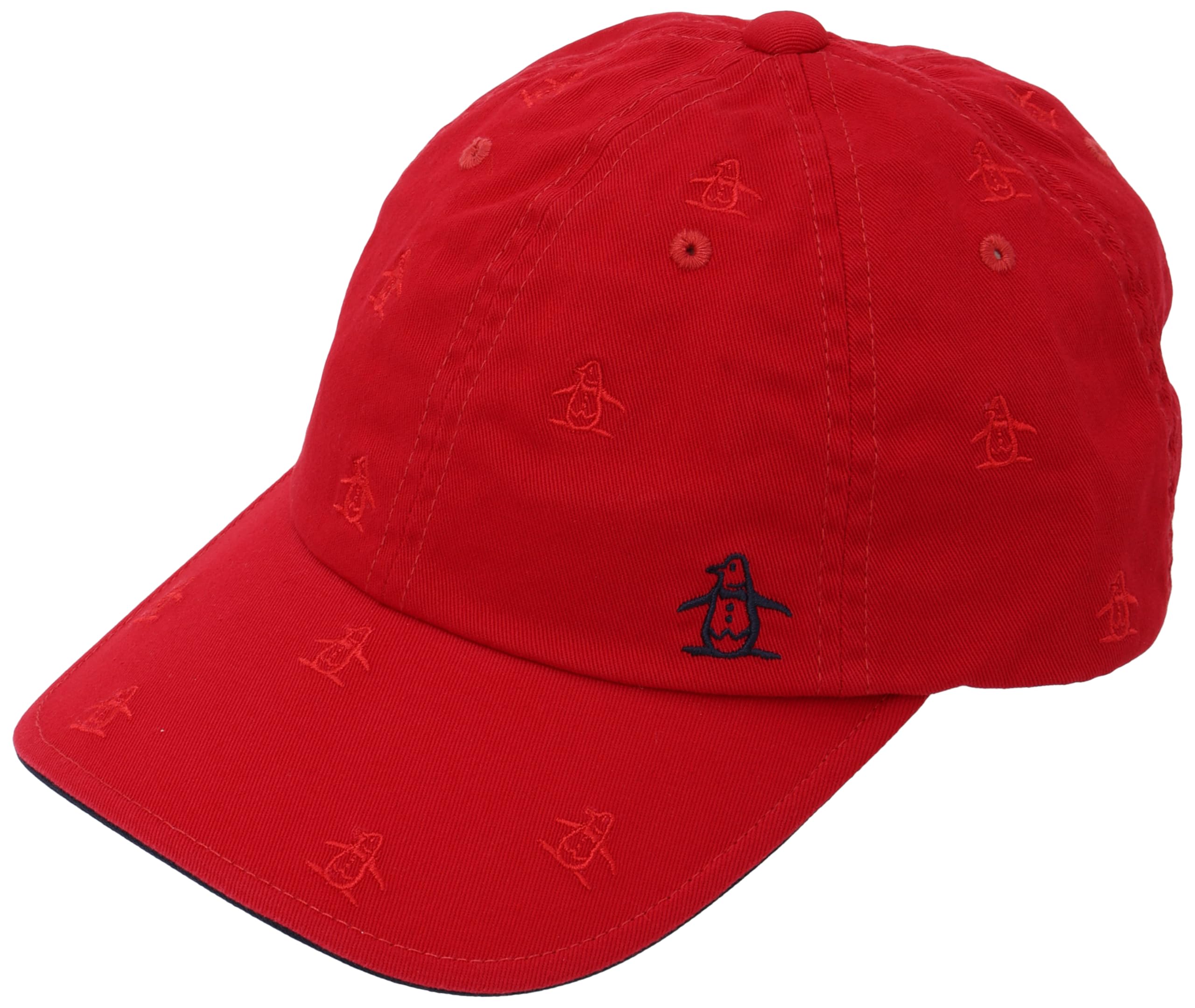 

Cap Penguin Flying Pattern Embroidery Tricolor Sporty Cotton Golf MGAXJC03 RD00 [Munsingwear] (Red)