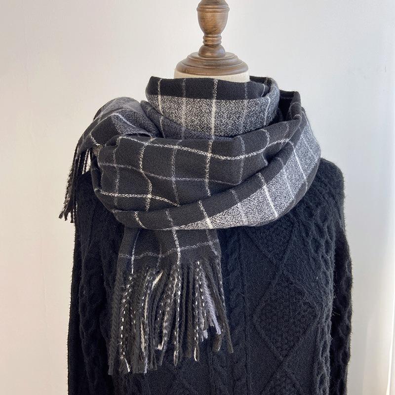 Female Autumn and Winter Everything New British Classic Imitation Cashmere Plaid Sha Fashion Winter Plaid Scarf XWJ117