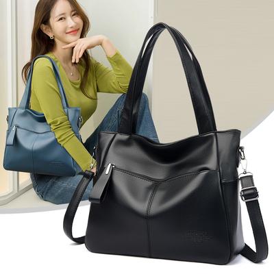 Single-shoulder Bag Ladies' Bag Fashionable and Versatile Tote Bag Soft Leather Hand-held Crossbody Bag
