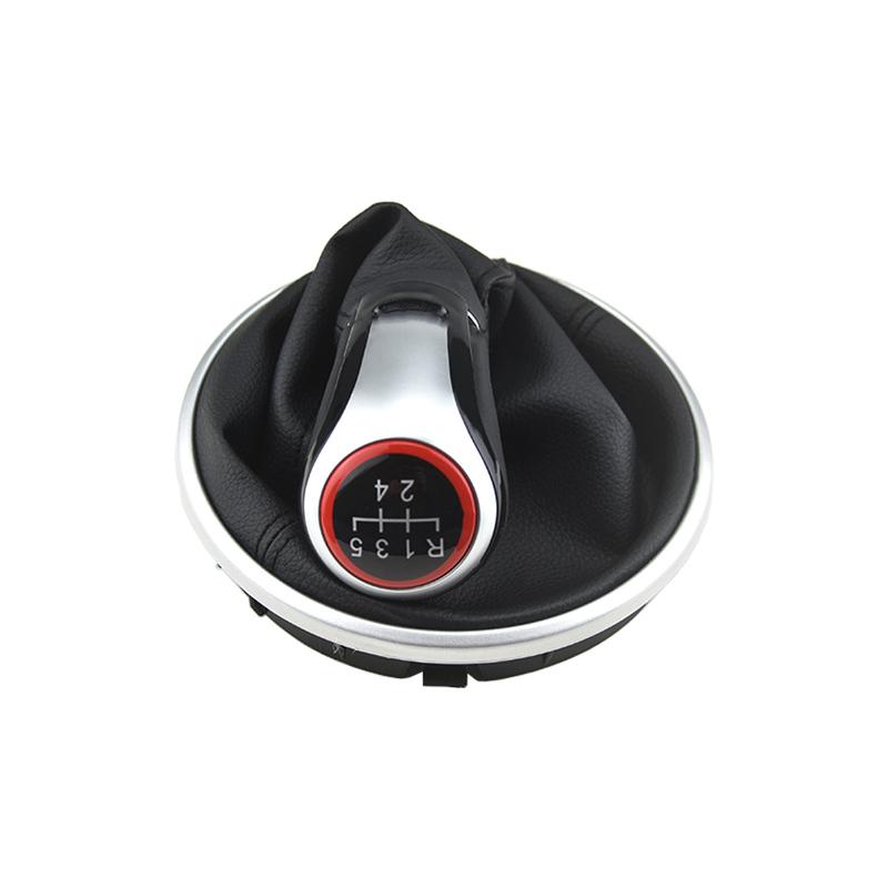 New Gear Shift Knob 5 Speed Lever Change Knob Gaiter Boot Cover Fit For Skoda Roomster 2006-2014 Car Styling