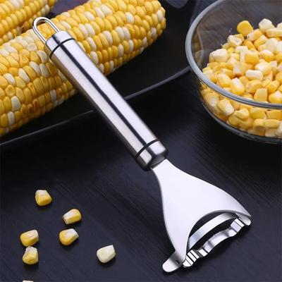 3 piezas Acero Inoxidable Desgranador de Maíz Desgranador de Mazorca de Maíz Pelador de Maíz Manual Pelar Separar Fácil de Usar Rebanador de Maíz Utensilios de Cocina