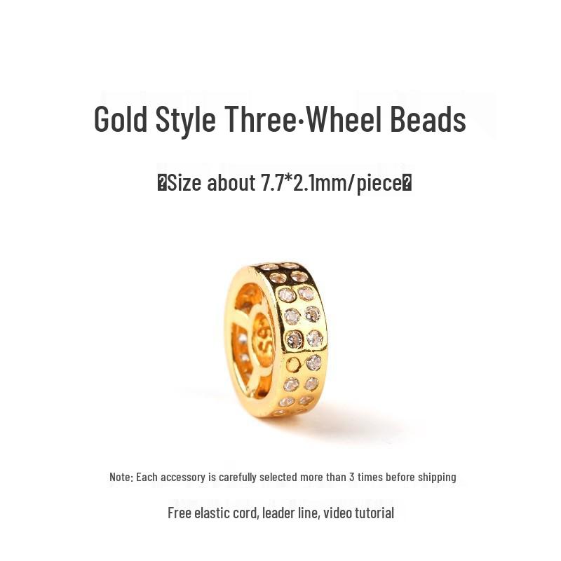 S925 Silver Spacer Wheel Beads for DIY Jewelry - Women's Bracelet Accessories