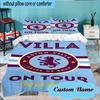 Custom Name Aston-Villa Pride Bedding Set 3pcs, Bedding Set Including 1pc Duvet Cover And 2pcs Pillowcases for Bedroom, Dormitory Gift