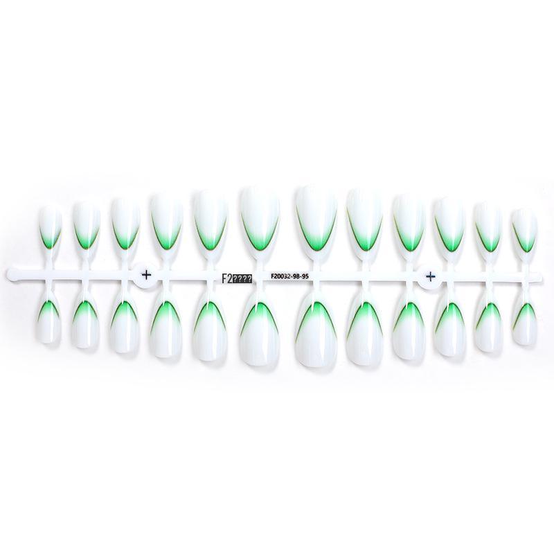 

Съемные кончики накладных ногтей в форме миндаля, белые, в виде полумесяца