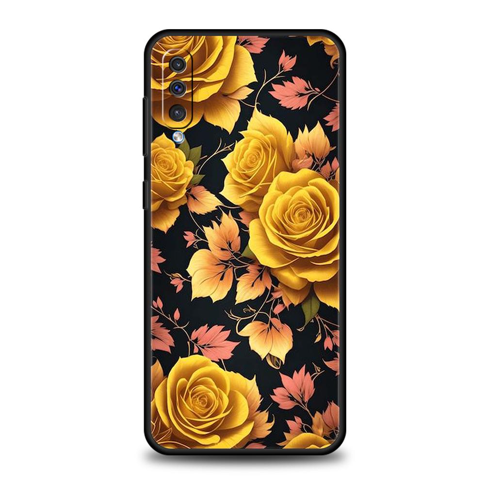 Flower Phone Case for Samsung Galaxy A24 A13 A53 A73 A33 A22 A12 A02 A03 A05 A70 A50 A10 A20 5G Silicone Shell Capas Bags Fundas