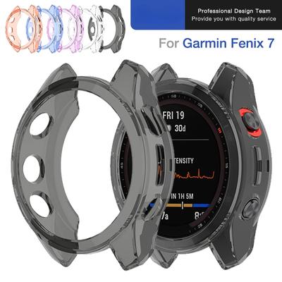 TPU apsauginis dėklas Garmin Fenix 7 7S 7X 6 6S 6X Pro 5 5S 5X išmaniajam laikrodžiui skaidrus spalvotas minkštas apsauginis dėklas korpusas